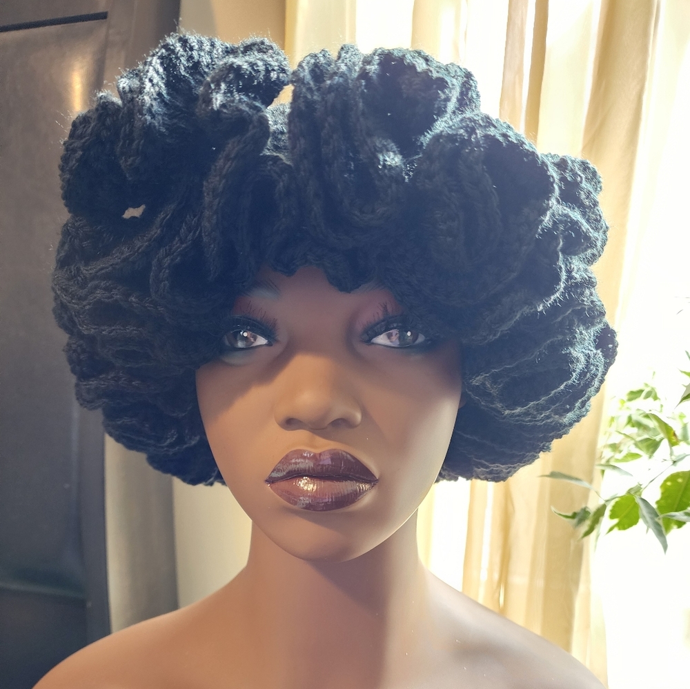 Handmade ruffled bucket hat